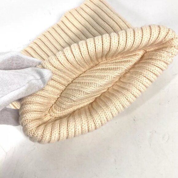 LOUIS VUITTON beanie hat knit hat knit cap logo Knit hat wool IvoryBased main image 7